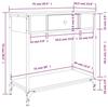 VidaXL Table console noir 75x34,5x75 cm bois d'ingénierie 834165