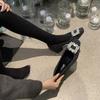 Premium temperament rhinestone shallow mouth single shoes women's 2025 spring new Xiaoxiangfeng elegant Mary Jane shoes