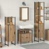 Bathroom Furniture Set with Shelf 4 Pcs Artisan Oak Wood Based Material