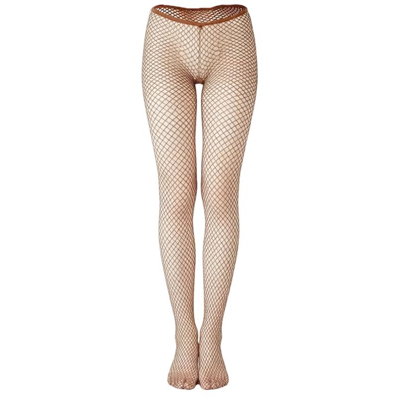 Women Hollowout Sheer Fishnet Tights Stockings Low Cut V Waist Shimmering Metallic Pantyhose Leggings Party Hosiery
