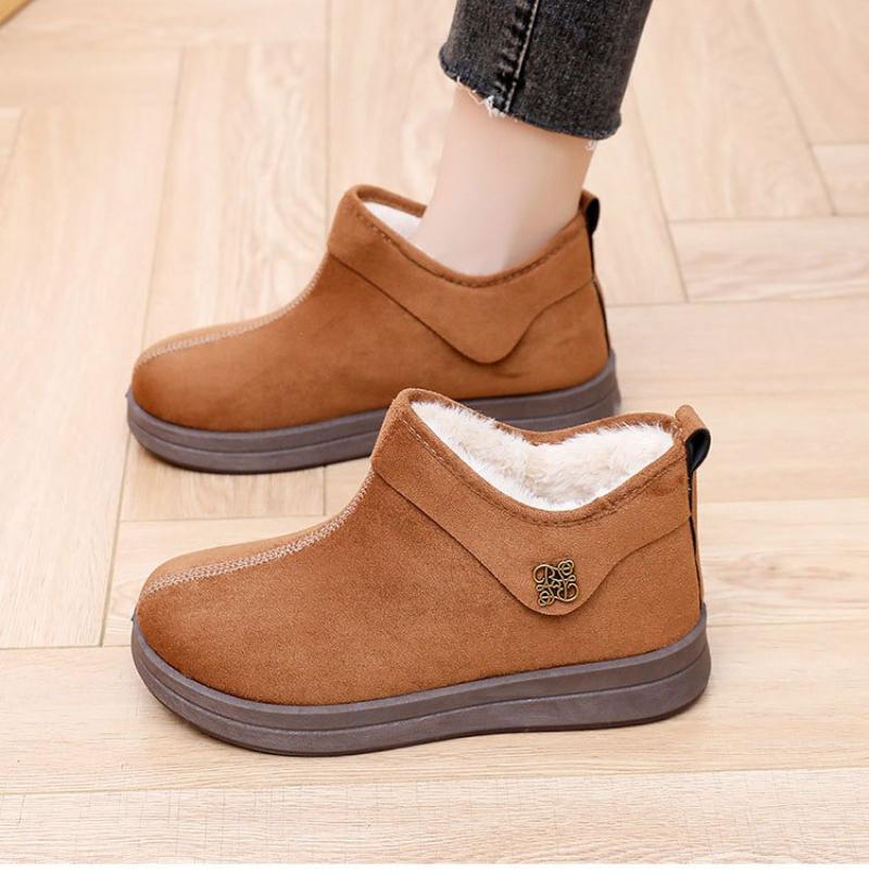 Winter New Women's Shoes Velvet Retro Short Boots Winter Cotton Shoes Thickened Warm Snow Boots Women Boots  De Mujer