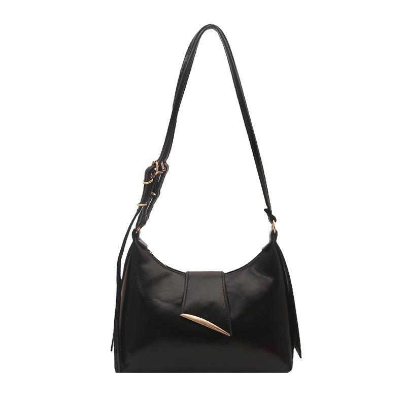 

Solid color soft surface underarm bag women s 2 new fashion trendy personality simple shoulder bag versatile messenger bag