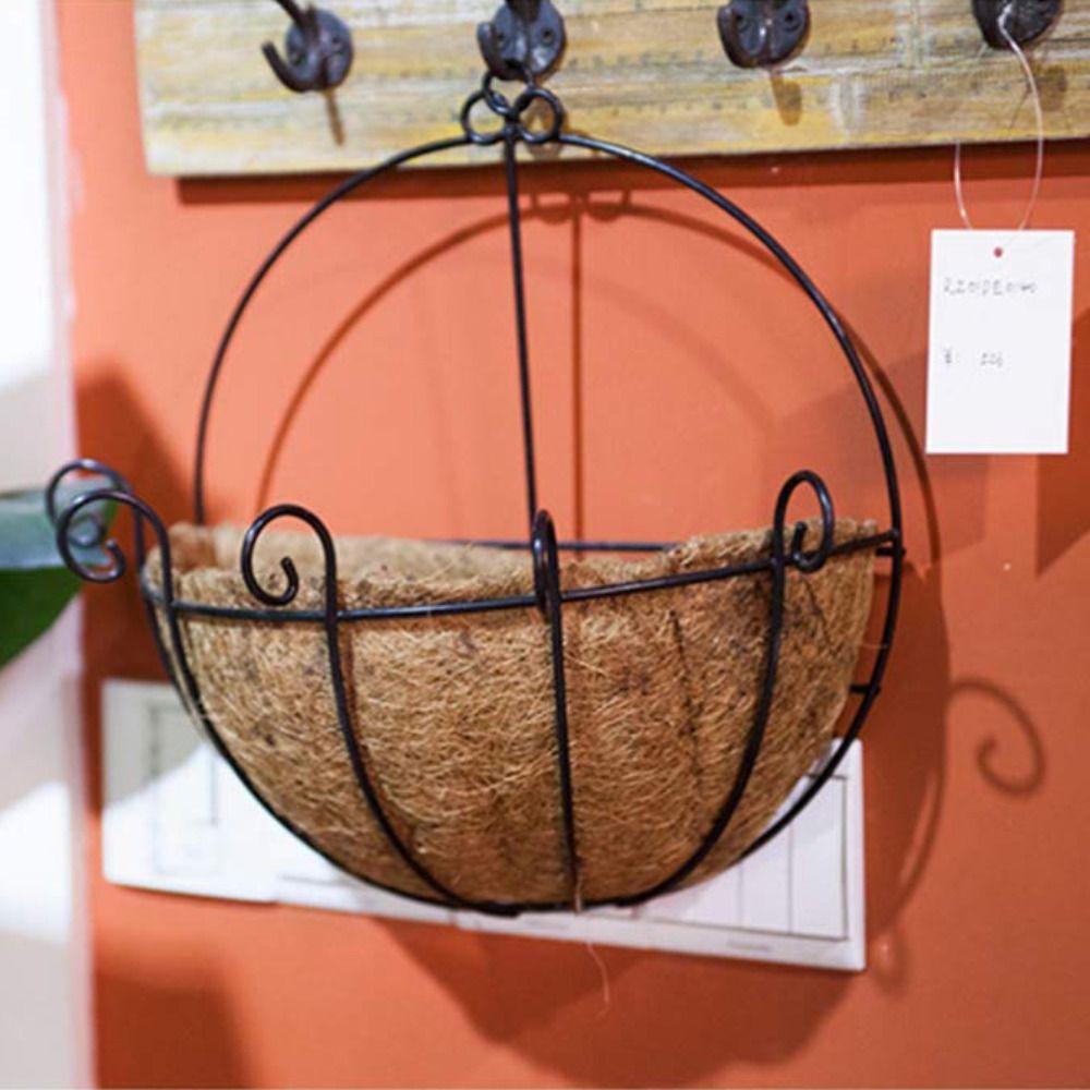 

Decorations Plant Flower Wall Hanging Planters Basket Wall Holder Plant Hanger Decoration Iron 25cm