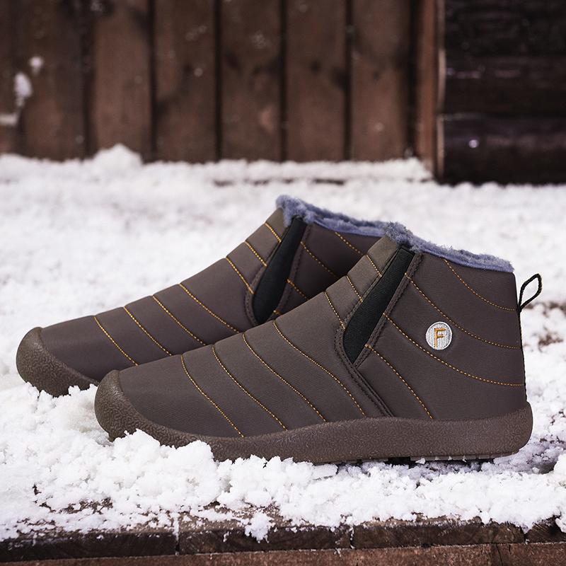 

Модные зимние ботинки для мужчин, повседневная обувь для босых ног, рабочая обувь для улицы, теплые меховые мужские ботильоны, хлопковая обувь для улицы 12