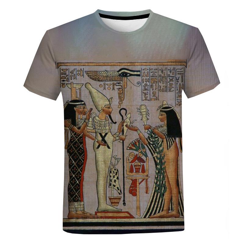 Cross-border hot sale 3D breathable perspiration digital printing couple clothing fashion classical pattern T-shirt casual short-sleeved top