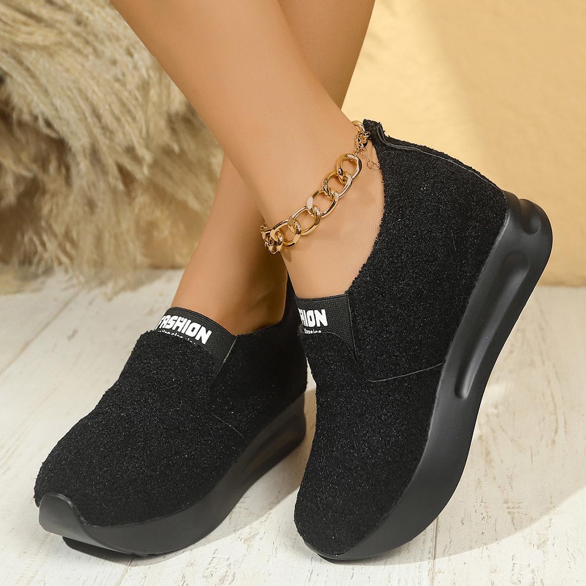 

Large size sports single shoes for women s spring and autumn new lightweight sports one-pedal platform single shoes for women 35