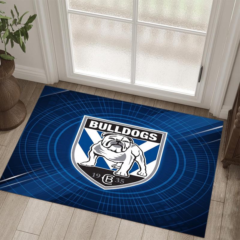 Canterbury-Bankstown Bulldogs Design Crystal Velvet Carpet Cozy Non?Slip Printed Rug For Bedroom Living Room Entrance
