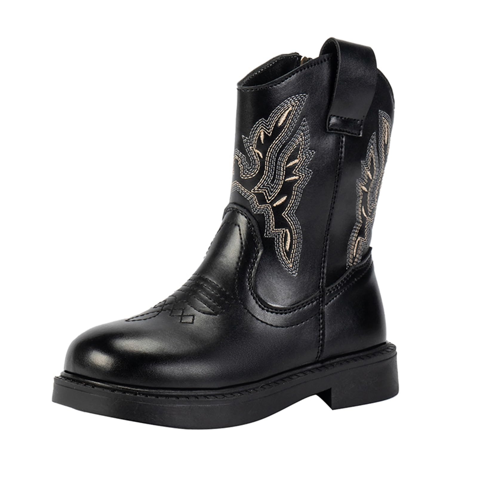 

Western boots for short for boys and water easy to walk autumn and winter for birthday 23cm [WUIWUIYU] kids, boots, girls, repellent, in, flexible, чорний