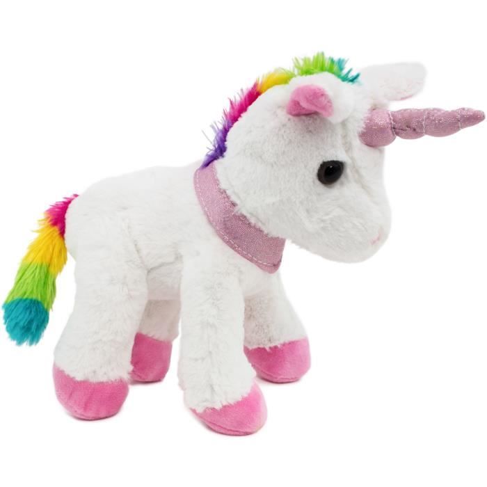 Brubaker peluche douce - licorne - hauteur 21 cm - blanc