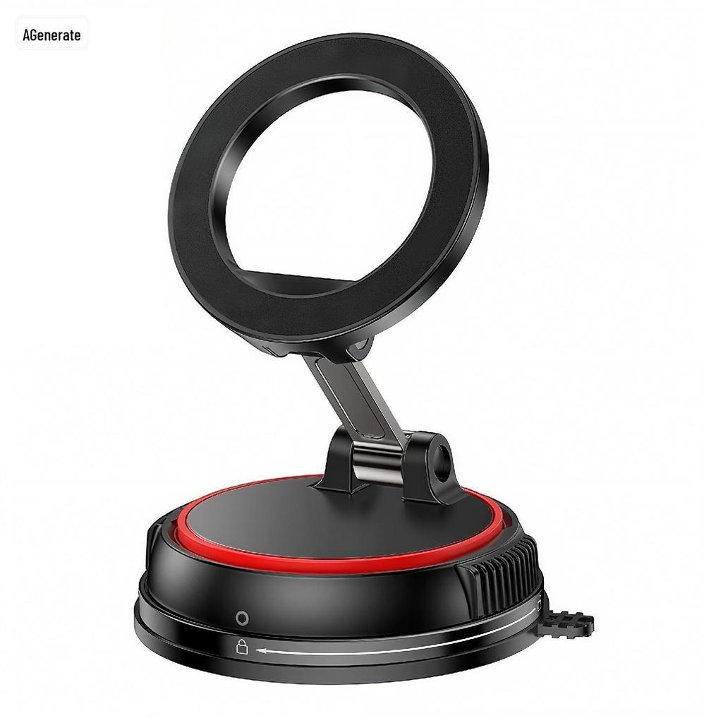 2025 Magnetic MagSafe Car Mount: Super Stable, Multifunctional Phone Holder with Vacuum Suction for Cross-border Use.