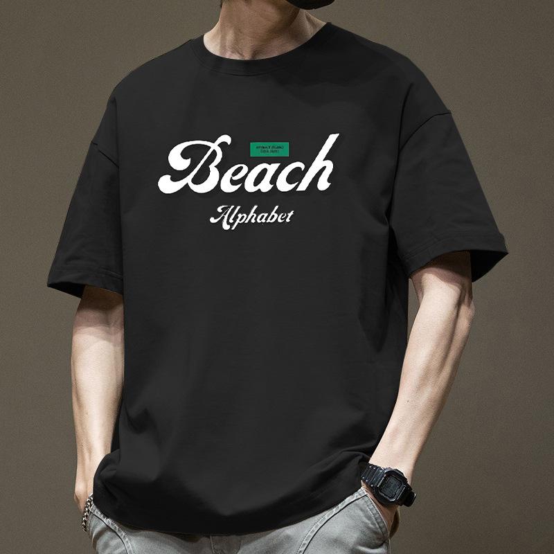 Cotton Short Sleeved T-shirt for Men 2025 New Summer Cool Men's Clothing Quick Drying Clothes Loose Men's T-shirt