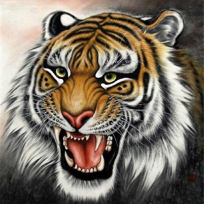 Tiger Diamond Painting Full Drill Picture Rhinestone Diamond Embroidery Animal Pattern Home Decor