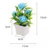 Simulated Potted Plant Artificial Rose Potted Plant Realistic Artificial Rose Bonsai Decor Set Vibrant Color For Home For Room