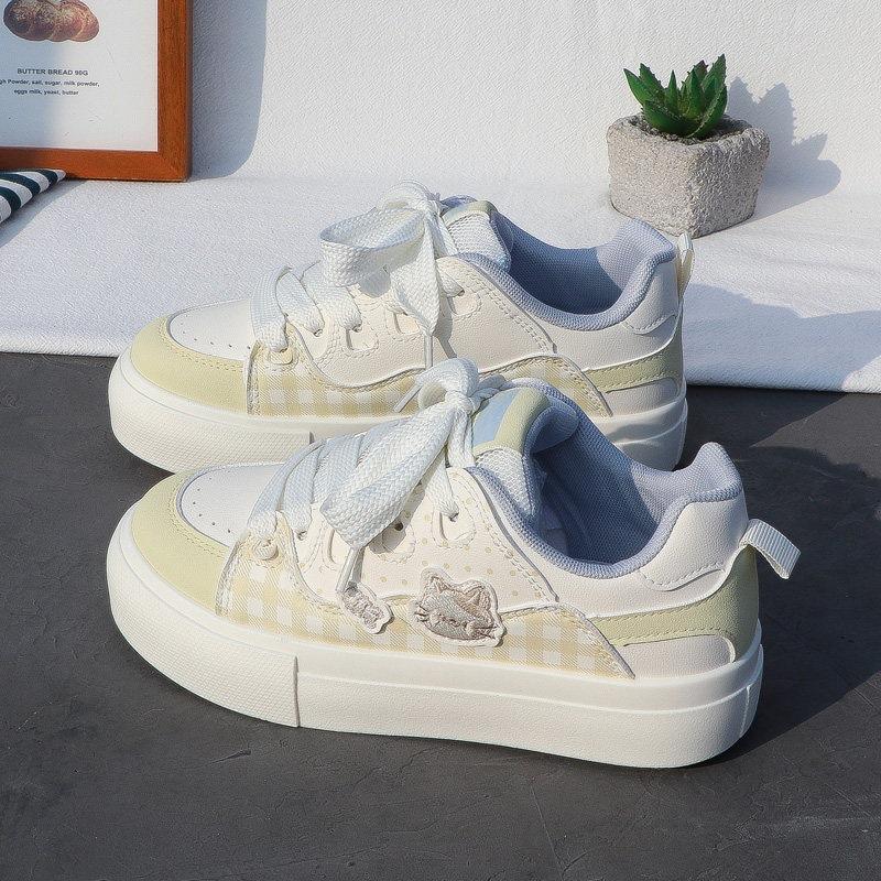 

Board Shoe Women s Shoes - New Style - Increases Height - Versatile - Casual - Sports Shoes 35 жёлтый