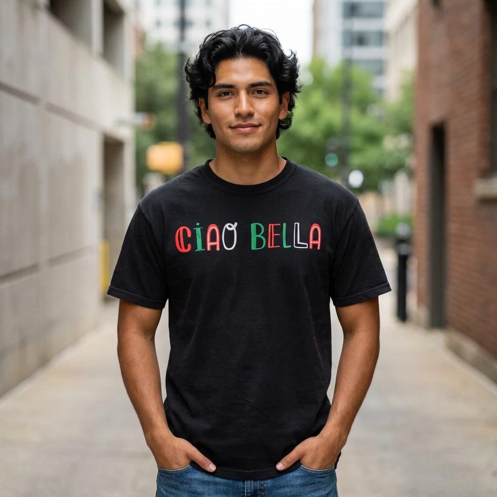 Ciao Bella Hello Beautiful T-Shirt | Italian Heritage Summer Tee S