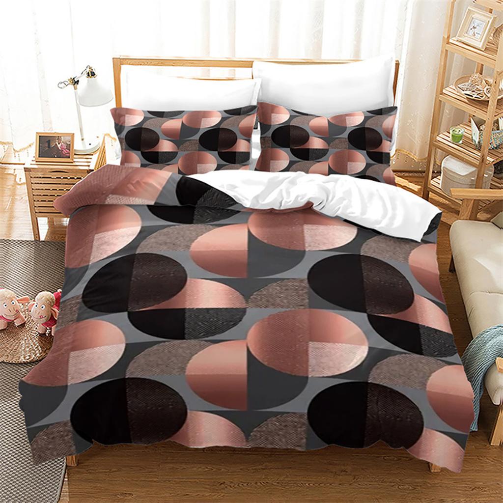 Luxury Gold Floral Duvet Cover Bohemian Leaves Microfiber Exotic Geometric King Queen for Children Adult for Bedroom Decoration