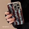 Contrast Color Wave Striped Mobile Phone Case Suitable for 16 Apple 17 Promax Lens Film Iphone14 Retro 12 Premium