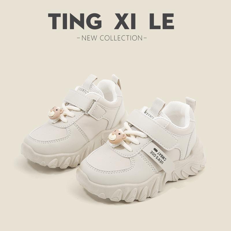 Children's Sports Shoes 2025 Spring and Autumn New Boys' Dad Shoes Non-slip Girls' Little White Shoes Soft-soled Baby Casual Shoes