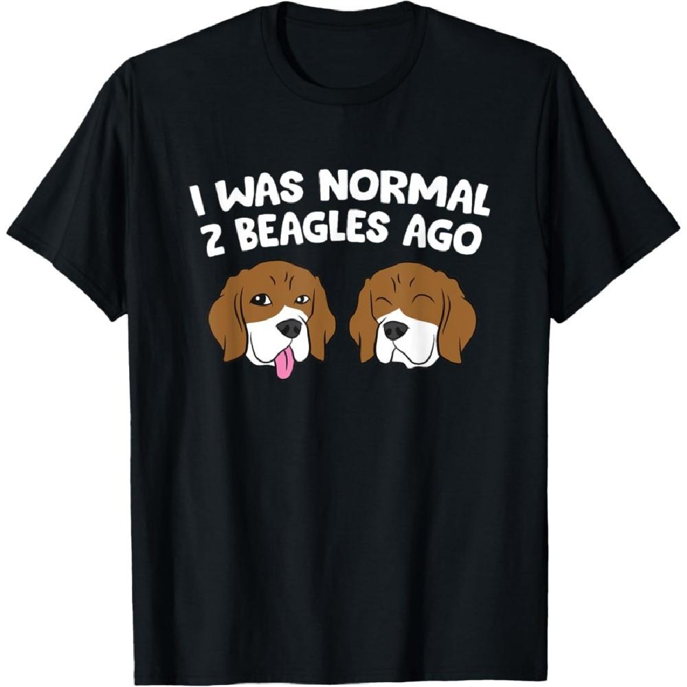I Was Normal 2 Beagles Ago Funny Beagle Puppies Beagle Dog T-Shirt XXXXXL чёрный