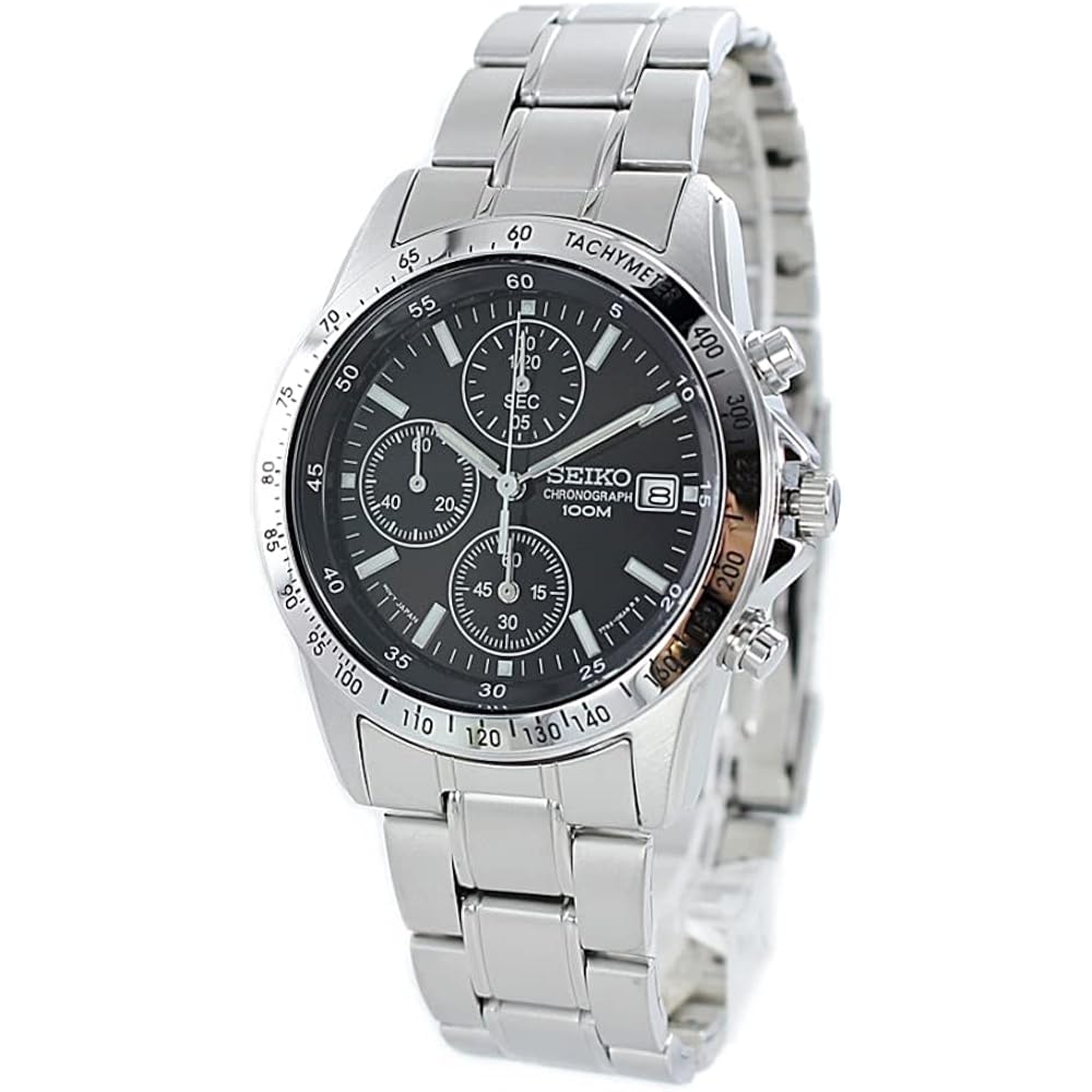 [Seiko Watch] Men s and Women s Waterproof Chronograph Watch with Date Display, Model SND367PC [P...