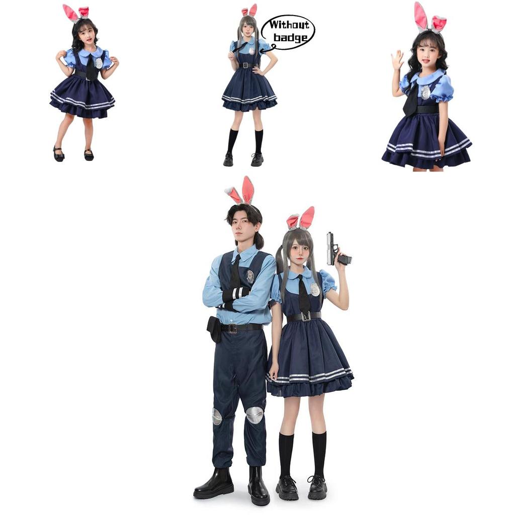 Crazy Animal City Cos Judy Bunny Cosplay Costume Set