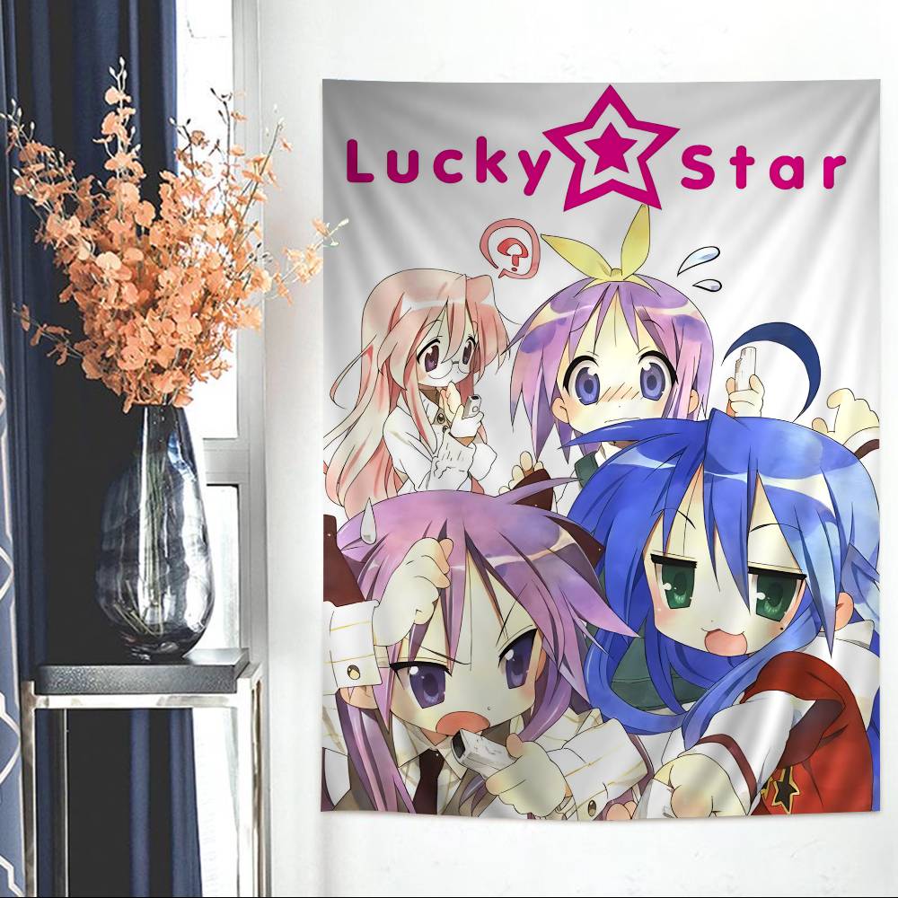 Lucky Star Comedy Anime Hippie Wall Hanging Tapestries For Living Room Home Dorm Decor Art Home Decor