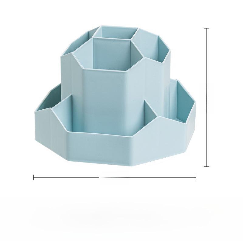 

Модернизированный вращающийся пластиковый держатель для ручек большой вместимости для хранения настольных канцелярских принадлежностей