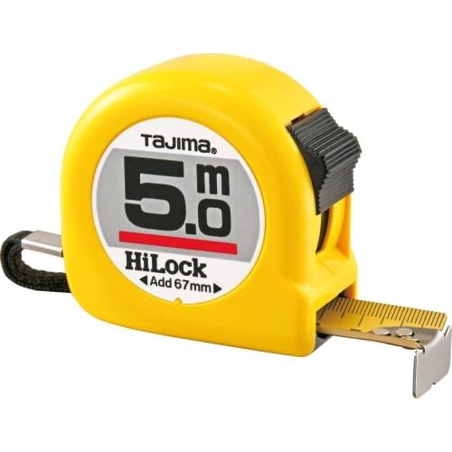 Tajima H6P50MY "Hi-Lock Measuring Tape, Yellow, 5 m x 16 mm