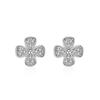 925 Sterling Silver Earrings for Women Original Charm Double Hoop Earrings Pave CZ Fine Engagement Anniversary Jewelry E557