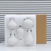 5Pcs Black Ceramic Vase Set Modern Minimalist Matte Flower Vases for Home Deco Living Room Table Centerpiece Wedding Party Decor