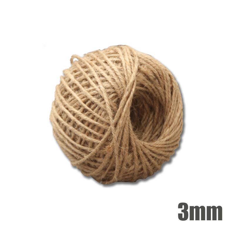 

100 м, 1 мм, 2 мм, 3 мм, натуральный мешковины, гессианский джутовый шнур, пеньковая веревка, подарочная упаковка, рождественские товары для мероприятий и вечеринок