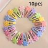 Cute Candy Color Hair Accessories Set, Flowers And Bows with Bright Colors, Suitable for Women'S Daily Life, Braiding Hair, Frizzy Hair, Bangs Clips,