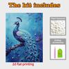 Animal Series Peacock Pearl Painting Diy Selfadhesive Handmade Home Decoration Painting As a Gift