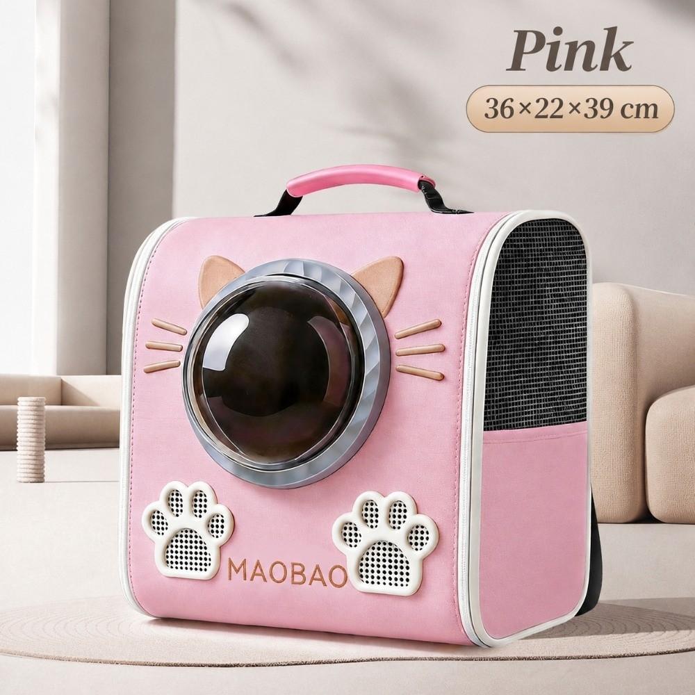 Breathable Mesh Space Capsule Cat Backpack Transparent Window Cat Travel Bag  Outdoor Walking
