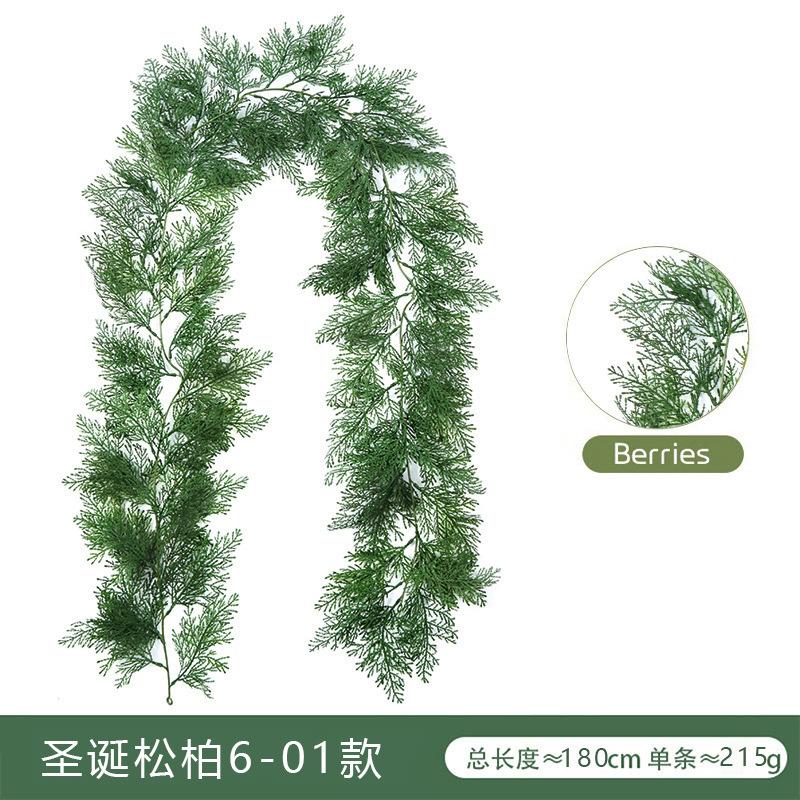 Christmas Rattan 1.8 Meters Pe Cedar Needle Rattan Home Staircase Pendant Christmas Rattan