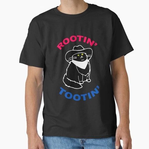 Funny Rootin Tootin cat Classic T shirt T shirt Made in US/AUS Size S-2XL 2XL