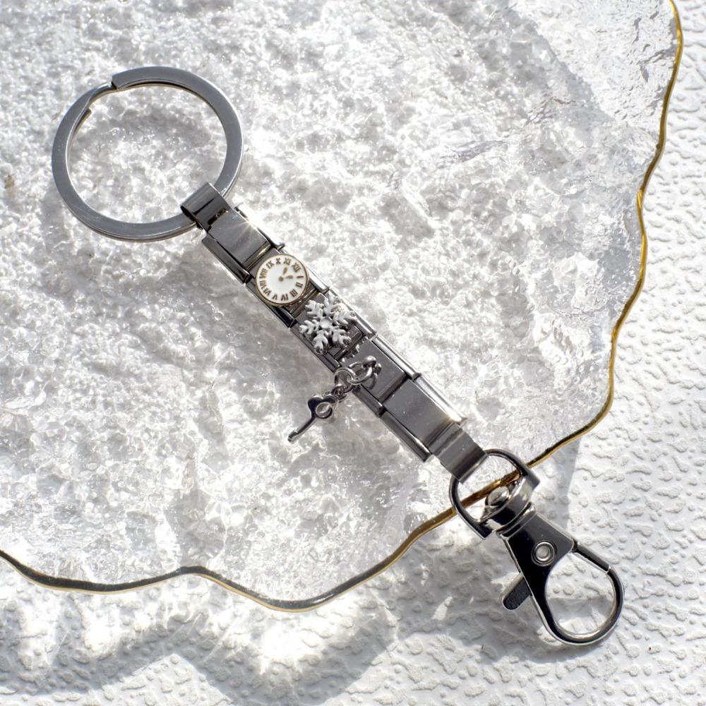 Italian Charm Love Italian Charm Chain Stainless Steel Car Keychain Fun Modular Bracelet Gift