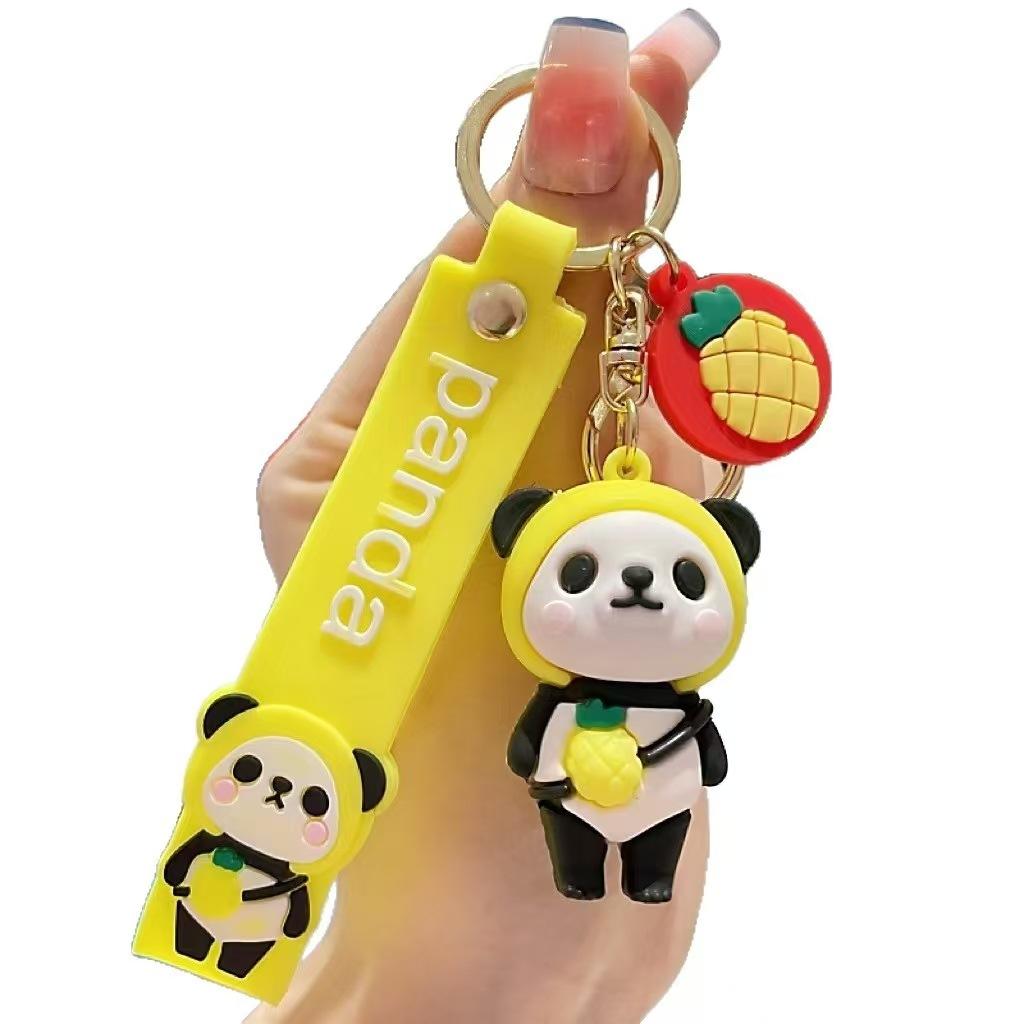 Cartoon Niedlicher Riesenpanda Schlüsselanhänger Sichuan Frucht Roter Panda Tasche Anhänger Anhänger Bodenmarketing Kleines Geschenk