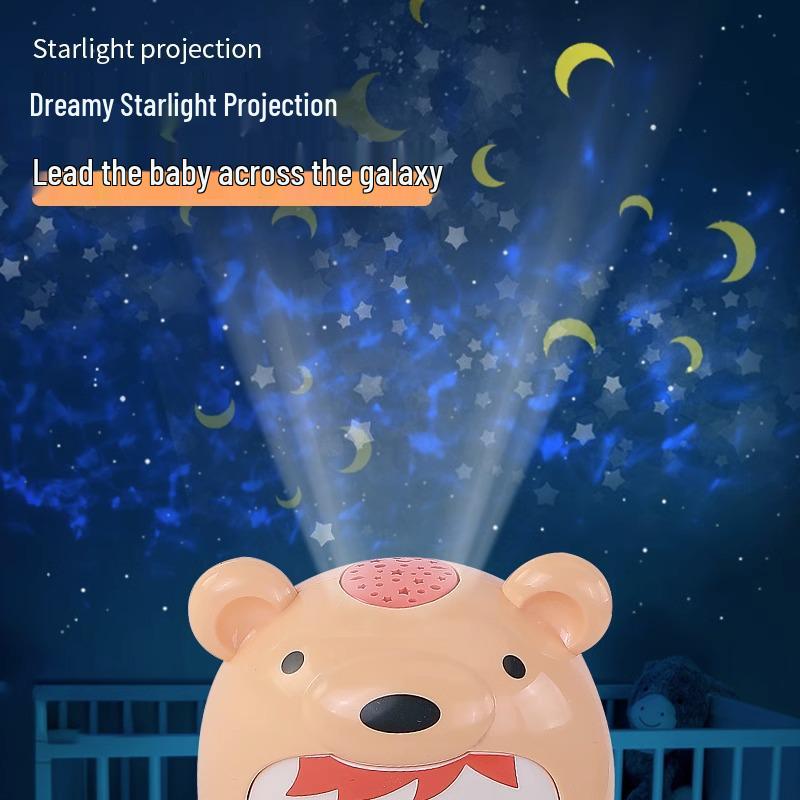 Multi-Functional Music Crib Mobile with Remote Control, Projection Light, and Educational Soothing Rattle