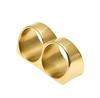 Anello Personalizzato in Acciaio Inossidabile a Dita Doppie Uomo Hip Hop Vintage Punk Anello Placcato Oro Sottovuoto