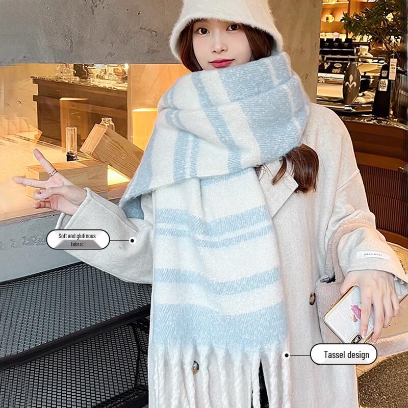 FitonTon Women's Winter Double-Sided Warm Scarf Shawl