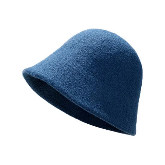 Runde Kuppel Kurze Krempe Dicke Warme Fischerhut Damen Winter Stricken Wolle Beckenhut Modeaccessoires