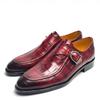 Fashion New Style Casual Shoes For Men Top Layer Cowhide Leather Red Dress Shoes For Wedding Business Loafers Fashion Shoe Rubber Bottom