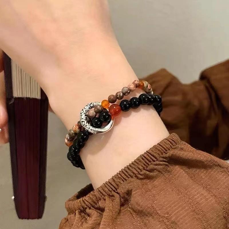 Rustic Stylish Peace Bead Bracelet Unique Highend Design Perfect Couples For