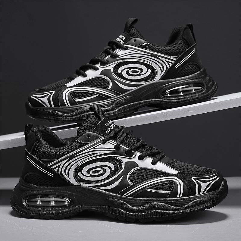 Nové prodyšné sportovní boty ze síťoviny Prodyšné pánské boty Měkká podrážka Tlumení nárazů Ležérní běžecké boty pro muže