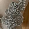 Designer's 3D Lace Floral Crystal Patch Hot-Fix Glass Applique for Tight Dress with Loose Rhinestones