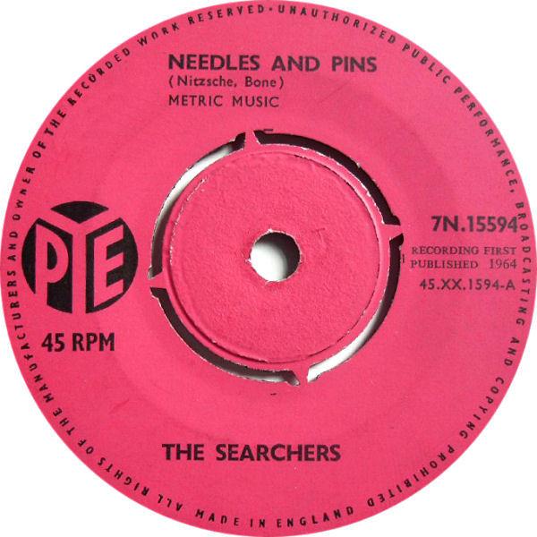 

7-дюймовая пластинка SEARCHERS - Needles And Pins 7N15594 Pye Records 1964 Великобритания Поп Б/У