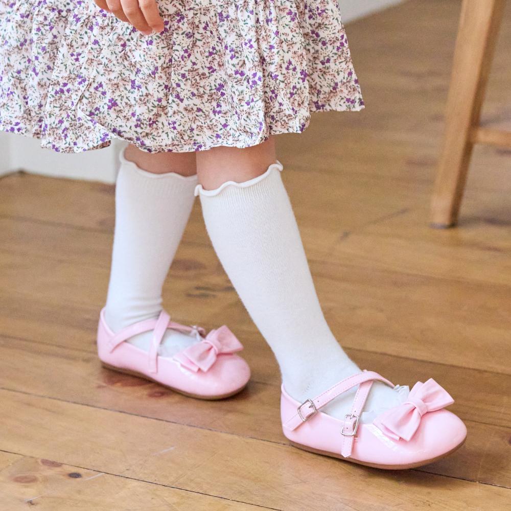 [Babyzzam] Girls' Angel Ribbon Flats Pink [BB461-10009]