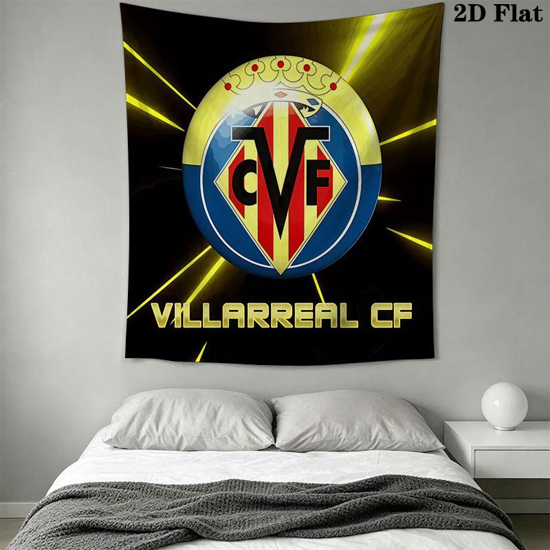 Villarreal CF Wall Hanging Printed Fabric Blanket Decorative Tapestries for Bedroom Living Room Home Decor