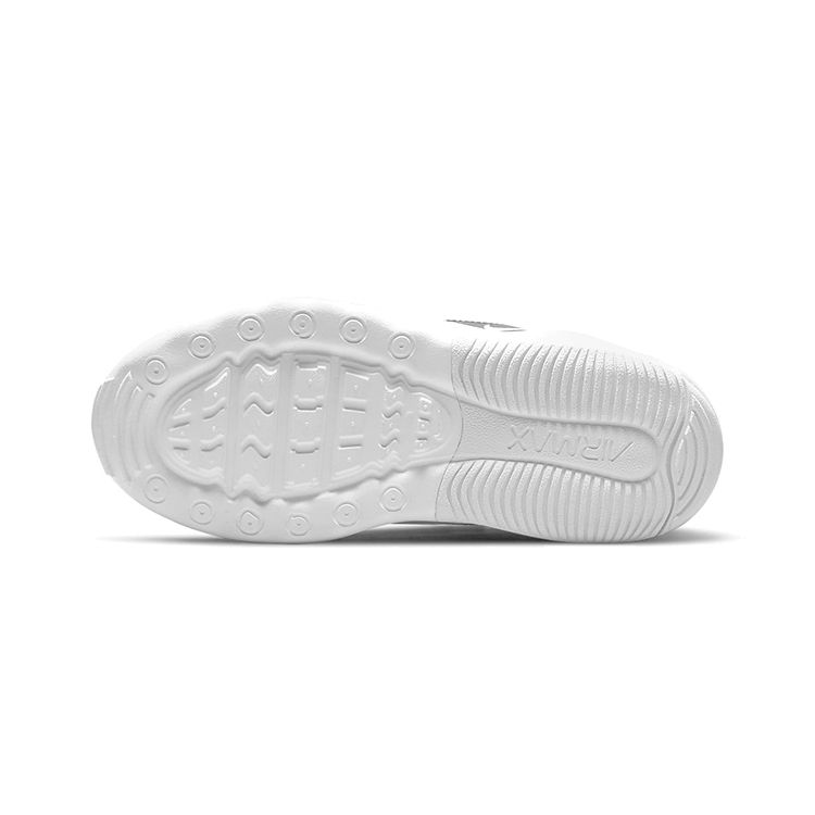 Nike Air Max Bolt CW1627-102 Kids' White Black Air Cushion Running Shoes